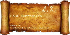 Lauf Konstantin névjegykártya